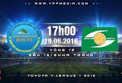 Trực tiếp vòng 12 V.League: S. Khánh Hòa BVN vs SLNA