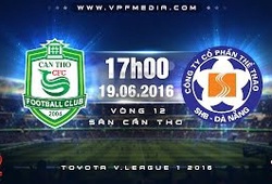 Trực tiếp vòng 12 V.League: XSKT Cần Thơ vs SHB Đà Nẵng