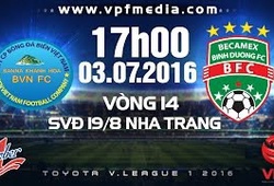 Trực tiếp vòng 14 V.League: Sanna Khánh Hòa BVN vs B. Bình Dương