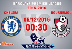 Trực tiếp vòng 15 Premier League: Chelsea vs AFC Bournemouth