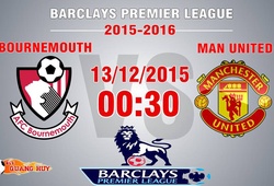 Trực tiếp vòng 16 Premier League: AFC Bournemouth vs Man United