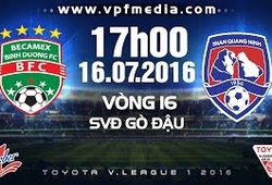 Trực tiếp vòng 16 V. League: B. Bình Dương vs Than Quảng Ninh