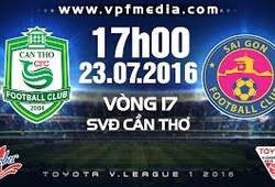 Trực tiếp vòng 17 V. League: XSKT Cần Thơ vs Sài Gòn FC