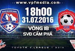 Trực tiếp vòng 18 V. League, lượt trận ngày 31/7