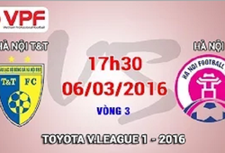 Trực tiếp vòng 3 V. League 2016: Hà Nội.T&T vs. Hà Nội