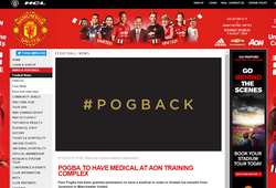 Man Utd xác nhận Pogba đang ở Manchester kiểm tra y tế