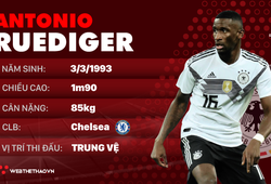 Thông tin cầu thủ Antonio Ruediger của ĐT Đức dự World Cup 2018