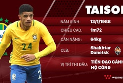  Thông tin cầu thủ Taison của ĐT Brazil dự World Cup 2018