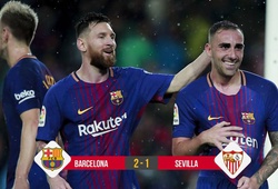 Trực tiếp trận Barca - Sevilla: Alcacer đem về 3 điểm bằng vàng