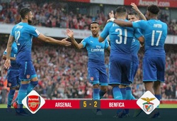 Video kết quả: Arsenal thắng đậm Benfica tại Emirates Cup 2017