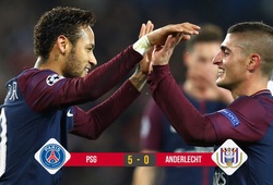 Video: PSG vùi dập Anderlecht để lập kỷ lục ghi bàn ở Cúp C1