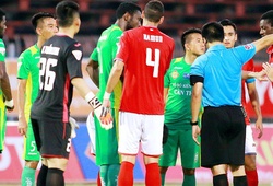 Trọng tài bị phản ứng ở trận Cần Thơ hòa 1-1 Quảng Ninh
