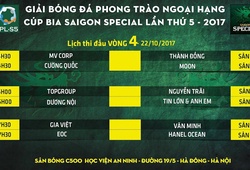 Trực tiếp Vòng 4 Giải Ngoại hạng Cúp Bia Saigon Special lần thứ 5 2017