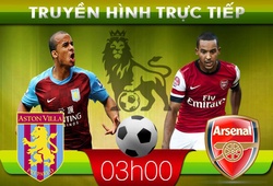 03h00: Truyền hình trực tiếp: Aston Vila &#8211; Arsenal