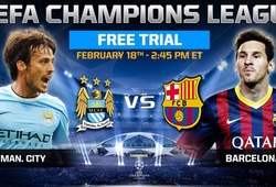 02h45 19/2 &#8211; Truyền hình trực tiếp: Man City vs Barcelona