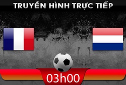 03h00 &#8211; 06/03 &#8211; Truyền hình trực tiếp: Pháp vs Hà Lan
