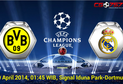01h45- 09/04 &#8211; Truyền hình trực tiếp: Dortmund vs Real Madrid