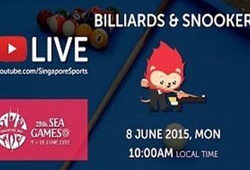 Trực tiếp billiards &#038; snooker ngày 8/6 SEA Games 28