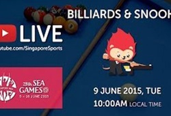Trực tiếp Billiard &#038; Snooker ngày 9/6 SEA Games 28