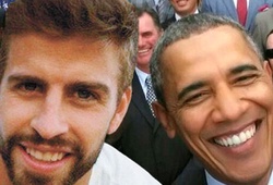 Pique mơ “selfie” với Tổng thống Obama