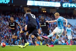 Man City 1-2 West Ham: De Bruyne nổ súng, Man City thua thảm trên sân nhà