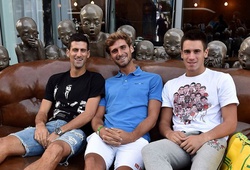 Anh em nhà Djokovic lần đầu bắt cặp