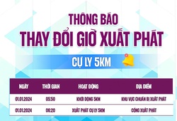 Thay đổi giờ xuất phát cự ly 5km Giải Bán Marathon Quốc tế Việt Nam 2024 tài trợ bởi Herbalife