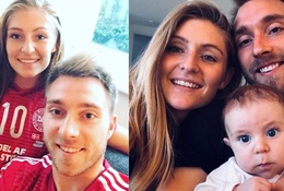 Cảm động trước mối tình của Christian Eriksen và bạn gái lâu năm