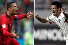 Ali Daei chúc mừng Cristiano Ronaldo sau khi kỷ lục bị xô đổ