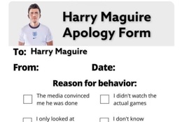 Ảnh chế EURO: Người hâm mộ cúi đầu "xin lỗi" Maguire