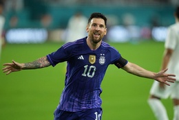 Messi ghi bàn và kiến tạo trong trận giao hữu trước World Cup