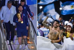 Hình ảnh người dân Argentina đổ ra đường đón chào Messi và các đồng đội