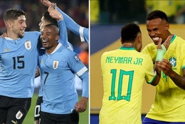 Đội hình ra sân Brazil vs Uruguay: Gabriel Jesus đá chính