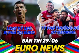 BẢN TIN EURO 2024 | Ngày 29/6 | Nhiều kỷ lục bị phá tại EURO 2024, tỷ phú thưởng lớn cho Georgia