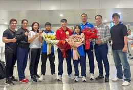 Chào đón HCV duy nhất của đoàn Thể thao Việt Nam ở Đại hội Thể thao Trẻ châu Á