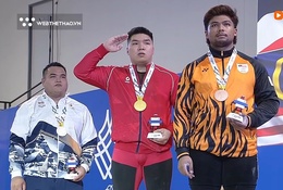 Cử tạ Việt Nam giành tấm HCV SEA Games 33 đầu tiên và duy nhất