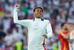 "Thần đồng" Tây Ban Nha Lamine Yamal phá kỷ lục khác ở tứ kết Euro 2024