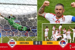 Serbia đánh bại Costa Rica nhờ... trái bóng Telstar 18