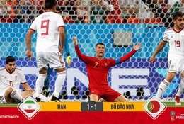 Ronaldo đá hỏng phạt đền, Bồ Đào Nha suýt bị loại trước Iran