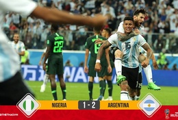 Messi và Rojo tỏa sáng, Argentina thắng nghẹt thở Nigeria vào vòng 1/8 gặp Pháp