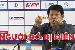 HLV Vũ Tiến Thành phản ứng dữ dội trong buổi họp báo sau trận thua trước CLB Hà Nội