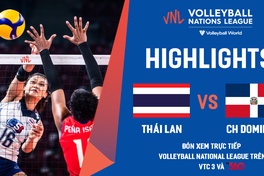 Highlights bóng chuyền nữ | Thái Lan vs CH Dominica | giải Volleyball Nations League 2022