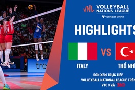 Highlights bán kết bóng chuyền nữ | Ý vs Thổ Nhĩ Kỳ | giải Volleyball Nations League 2022