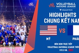 Highlights | chung kết bóng chuyền nam Mỹ vs Pháp | giải Volleyball Nations League 2022