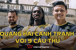 KHỐC LIỆT: Quang Hải cạnh tranh suất đá chính với 9 cầu thủ ở Pau FC