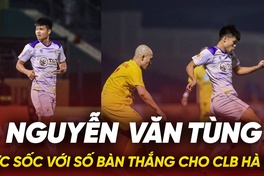 Sốc với số bàn thắng ở mốc 50 trận của Văn Tùng cho CLB Hà Nội