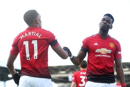 Choáng với thống kê từ bộ đôi tấn công mới Pogba - Martial giúp MU bay cao