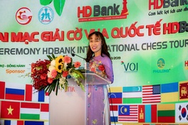 Nữ tỷ phú USD Nguyễn Thị Phương Thảo dự lễ khai mạc giải cờ vua HDBank Cup 2019