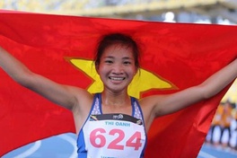 Phần thi của Nguyễn Thị Oanh ở chung kết chạy 1500m nữ tại ASIAD 2018