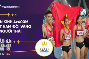 4x400m hỗn hợp, Điền kinh Việt Nam giành HCV từ người Thái | SEA Games 32